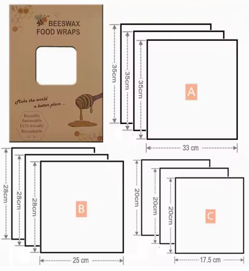 Nura - Envoltorios Reutilizables de Cera de Abeja